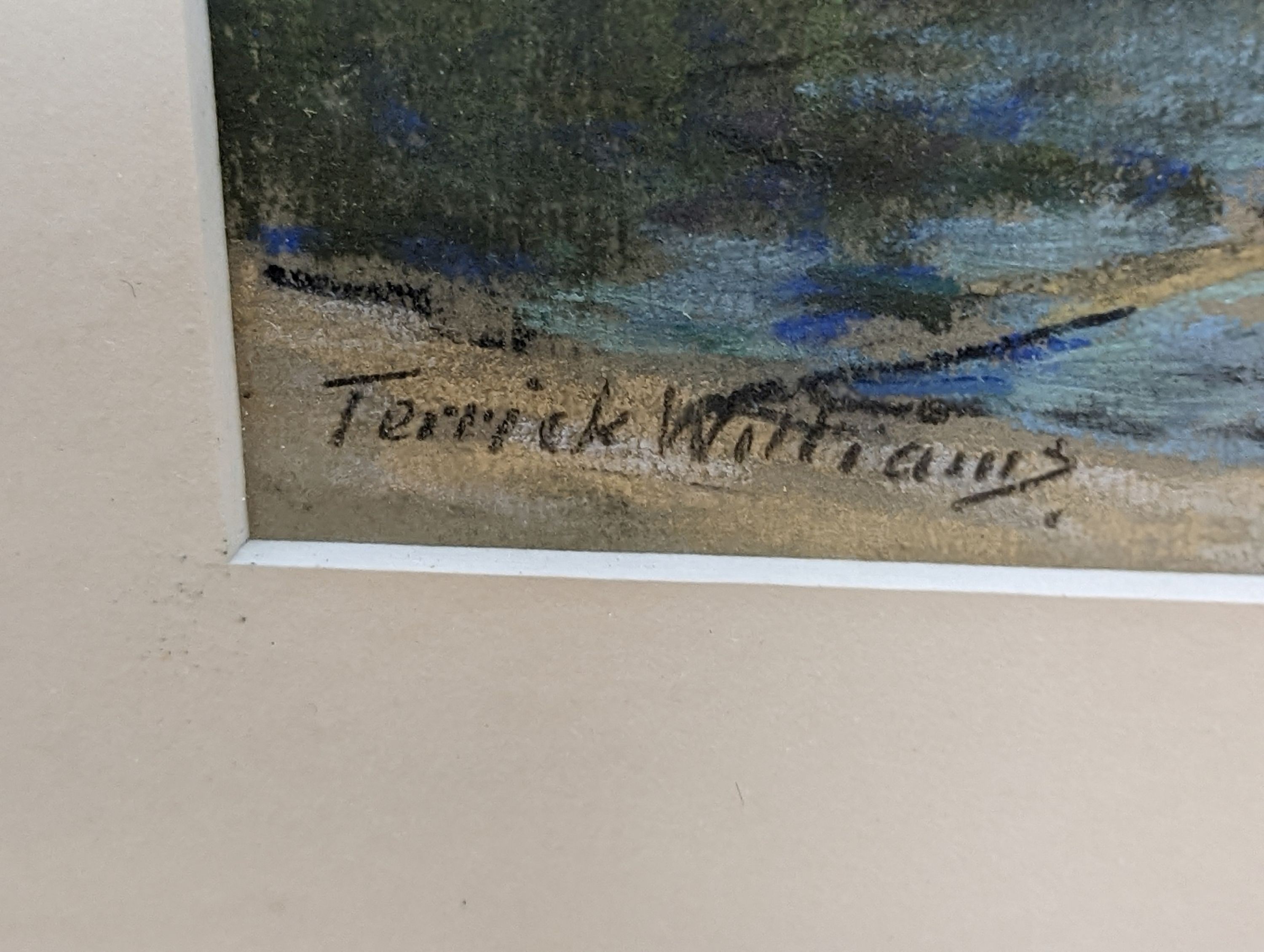 Terrick Williams (1860-1936), pastel, Italian lake scene, signed, 23 x 29cm